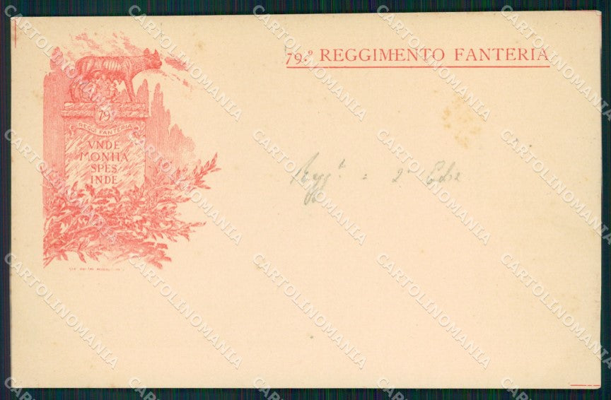 Militari 79º Reggimento Fanteria cartolina XF0224 – fronte