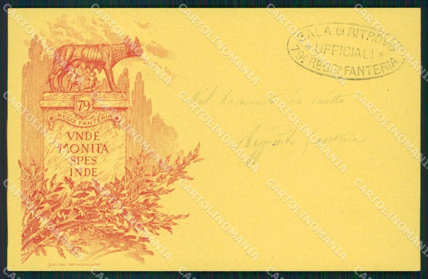Militari 79º Reggimento Fanteria cartolina XF0225 – fronte