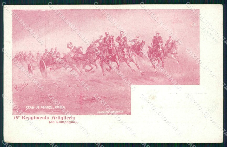 Militari 15º Reggimento Artiglieria da Campagna cartolina XF0228 – fronte