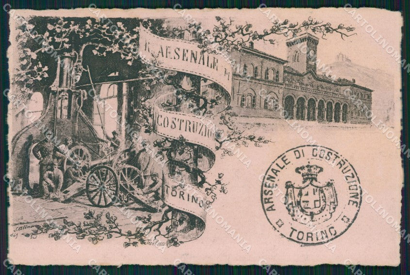 Militari Regio Arsenale di Costruzione Torino cartolina XF0237 – fronte