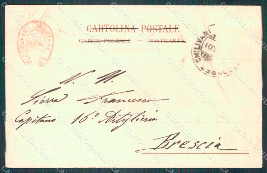 Militari Artiglieria Caserta ABRASA PIEGHINE cartolina XF0238 – retro