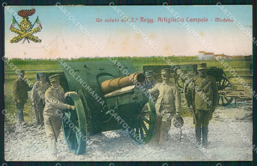 Militari II Reggimento Artiglieria Campale Modena cartolina XF0240 – fronte