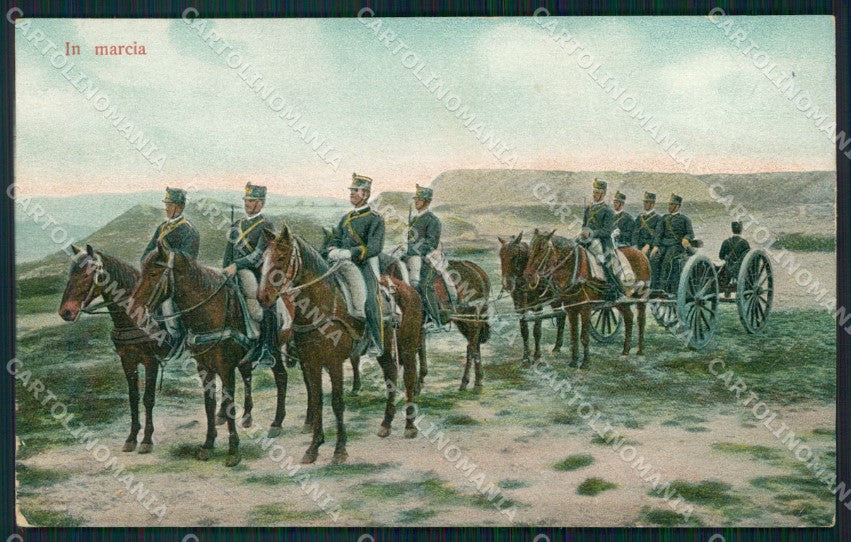 Militari Artiglieria PIEGHE cartolina XF0247 – fronte