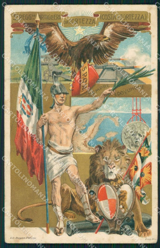 Militari III Reggimento Artiglieria Costa Fortezza PIEGHE BRASA cartolina XF0258 – fronte