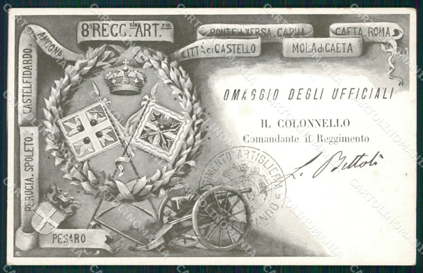 Militari VIII Reggimento Artiglieria cartolina XF0263 – fronte