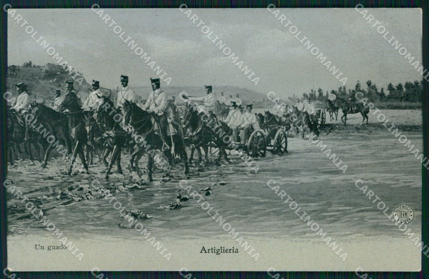 Militari Artiglieria Un Guado Alterocca 1429 cartolina XF0265 – fronte
