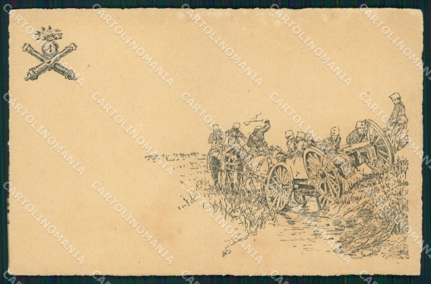 Militari I Reggimento Artiglieria cartolina XF0280 – fronte