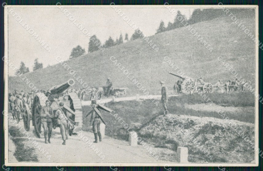 Militari Canto dei Combattenti Territoriali WWI Artiglieria cartolina XF0288 – fronte
