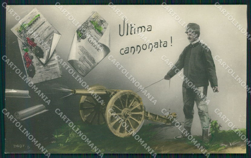 Militari Artiglieria Congedo Foto cartolina XF0290 – fronte