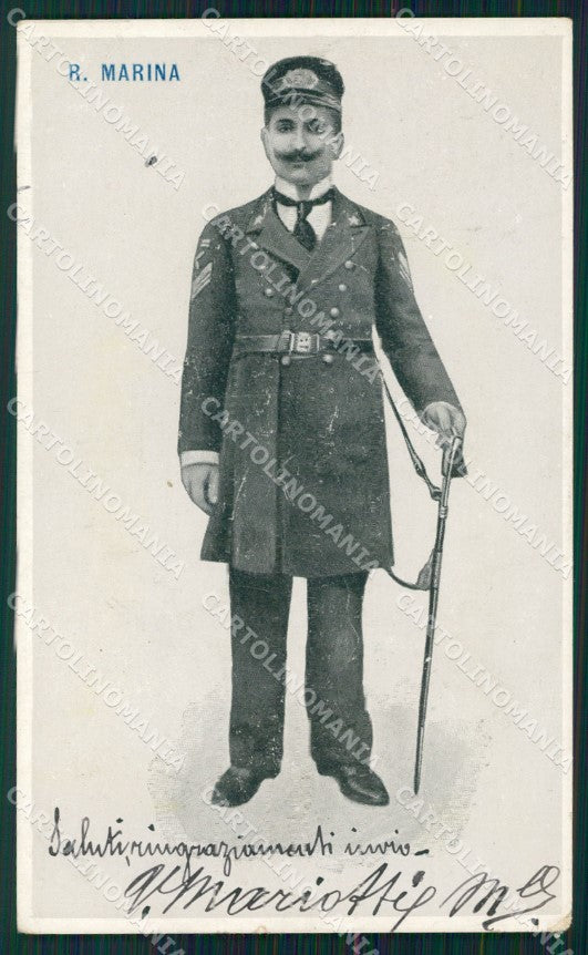 Militari Regia Marina Uniforme cartolina XF0301 – fronte