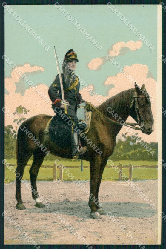 Militari Artiglieria a Cavallo Uniforme cartolina XF0309 – fronte