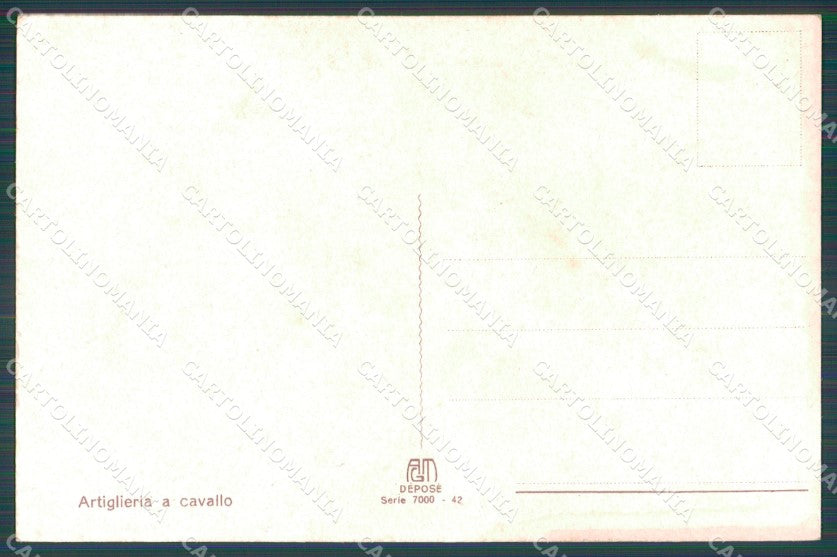Militari Artiglieria a Cavallo Uniforme cartolina XF0309 – retro