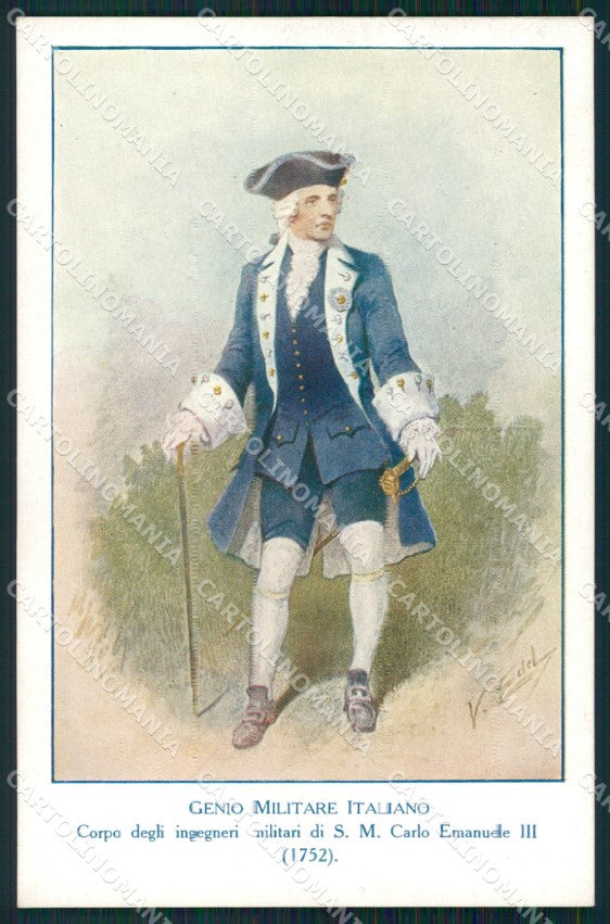 Militari Genio Italiano Ingegneri di Carlo Emanuele III Edel cartolina XF0314 – fronte