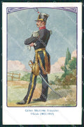 Militari Genio Italiano Ufficiale Uniforme Besi cartolina XF0317 – fronte