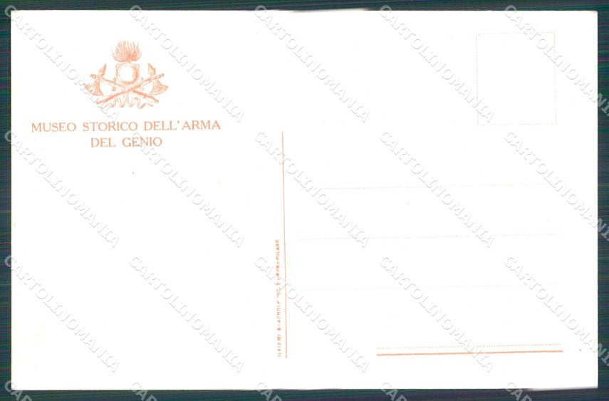 Militari Genio Italiano Ufficiale Uniforme Besi cartolina XF0317 – retro