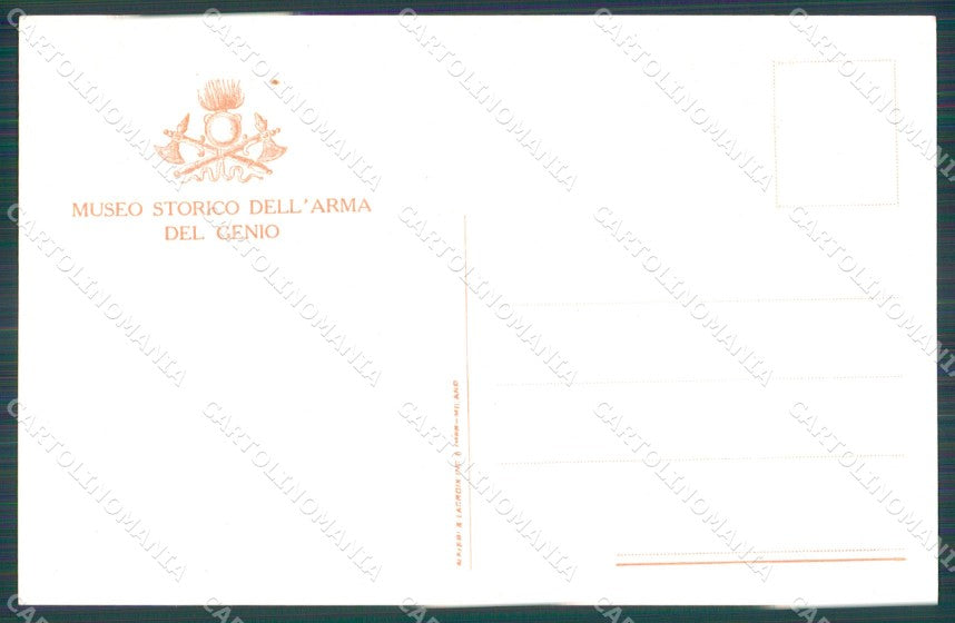 Militari Genio Italiano Sottufficiale Ufficiale Uniformi Besi cartolina XF0318 – retro