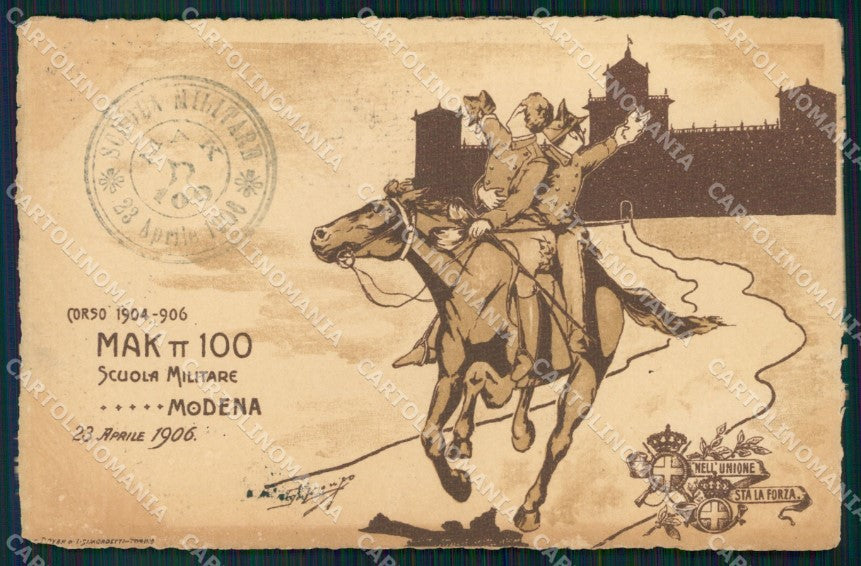 Militari Scuola Militare Modena Mak 100 cartolina XF0335 – fronte