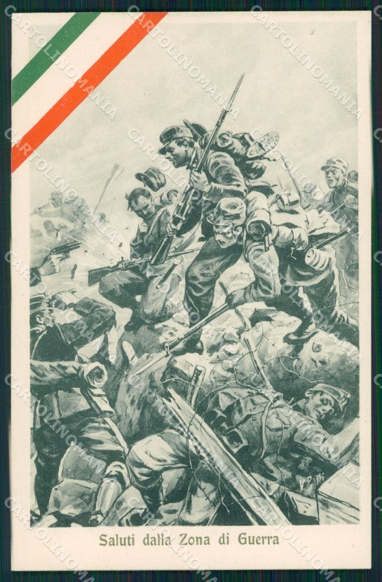 Militari WWI Propaganda Esercito Zona di Guerra cartolina XF0339 – fronte