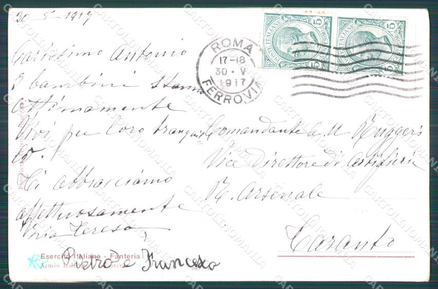 Militari Propaganda Esercito Italiano Fanteria cartolina XF0343 – retro