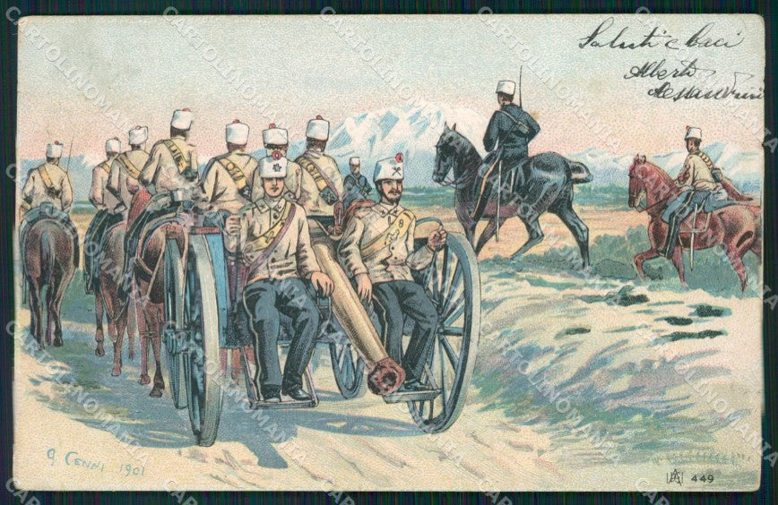 Militari Regio Esercito Cenni cartolina XF0344 – fronte