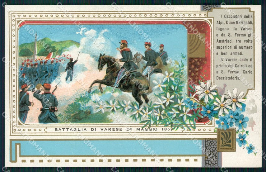 Militari Risorgimento Italiano Battaglia di Varese cartolina XF0349 – fronte