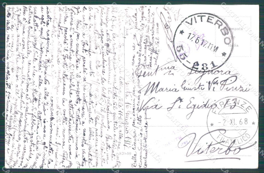 Militari WWI Automobilista cartolina XF0358 – retro