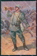Militari Propaganda WWI Trombettiere cartolina XF0359 – fronte