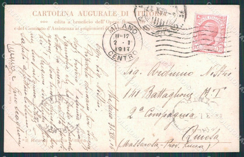 Militari Comitato Assistenza ai Prigionieri cartolina XF0367 – retro