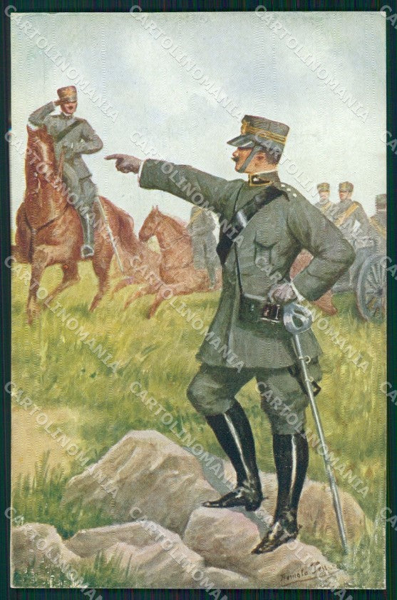 Militari WWI Propaganda Artiglieria Tessari ABRASA cartolina XF0382 – fronte