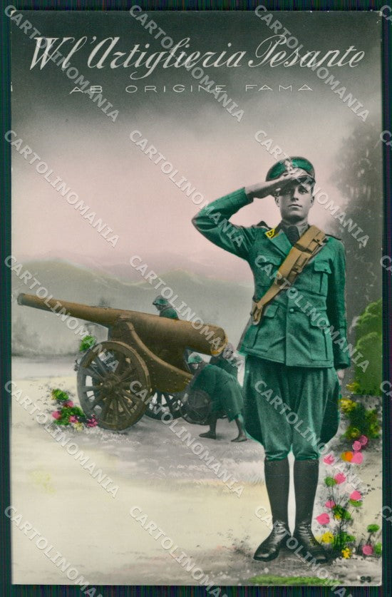 Militari WWI Propaganda Artiglieria Pesante Foto cartolina XF0391 – fronte