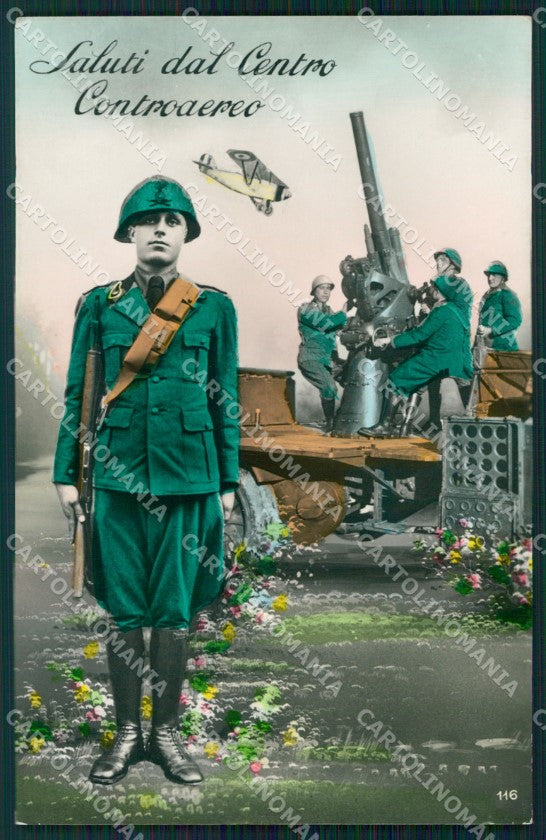 Militari WWI Propaganda Centro Controaereo Foto cartolina XF0395 – fronte