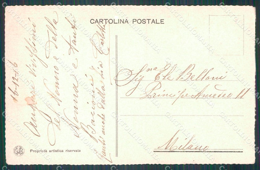 Militari WWI Propaganda Bandiere Alleati Flags Calendario 1917 cartolina XF0410 – retro