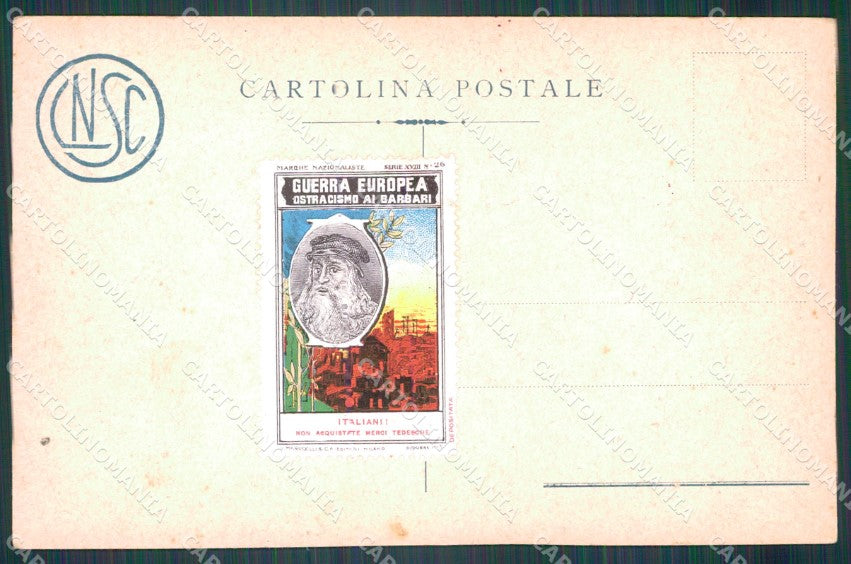Militari WWI Propaganda Bandiere Alleati Flags cartolina XF0414 – retro