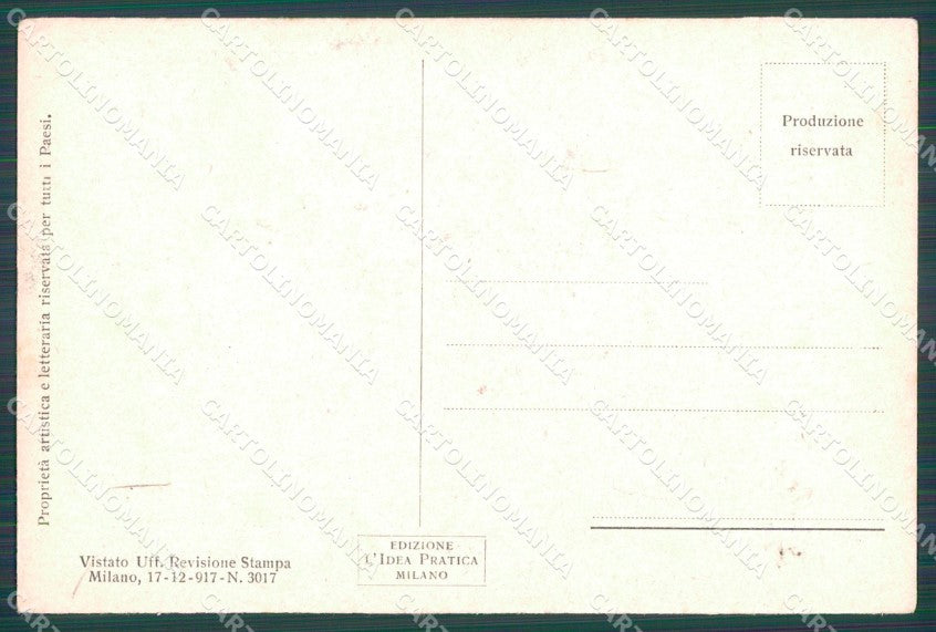 Militari WWI Propaganda Bandiere Alleati Flags cartolina XF0422 – retro