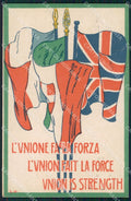 Militari WWI Propaganda Patriottica Livorno Bandiere Flags cartolina XF0430 – fronte