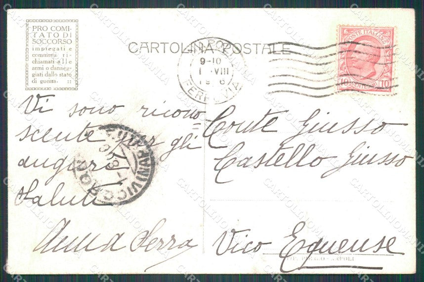 Militari WWI Propaganda Bandiere Alleati Flags cartolina XF0434 – retro