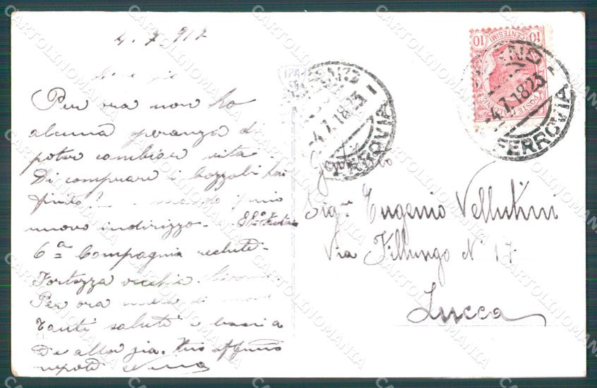 Militari WWI Propaganda Bandiere Alleati Flags PIEGHINA cartolina XF0441 – retro