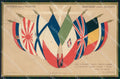Militari WWI Propaganda Bandiere Alleati Flags Carducci cartolina XF0445 – fronte