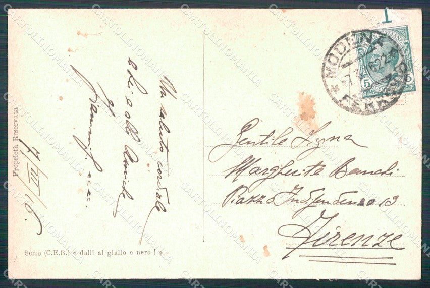 Militari WWI Propaganda Alpini Cenni cartolina XF0446 – retro