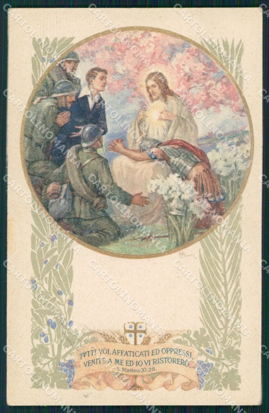 Militari WWI Propaganda Assistenza Soldati Conti cartolina XF0457 – fronte