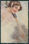 Militari WWI Propaganda Artiglieria Musica Italiana Pizzolato cartolina XF0460 – fronte