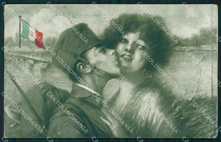 Militari WWI Propaganda Soldato Sidoli Franchigia ABRASA cartolina XF0468 – fronte