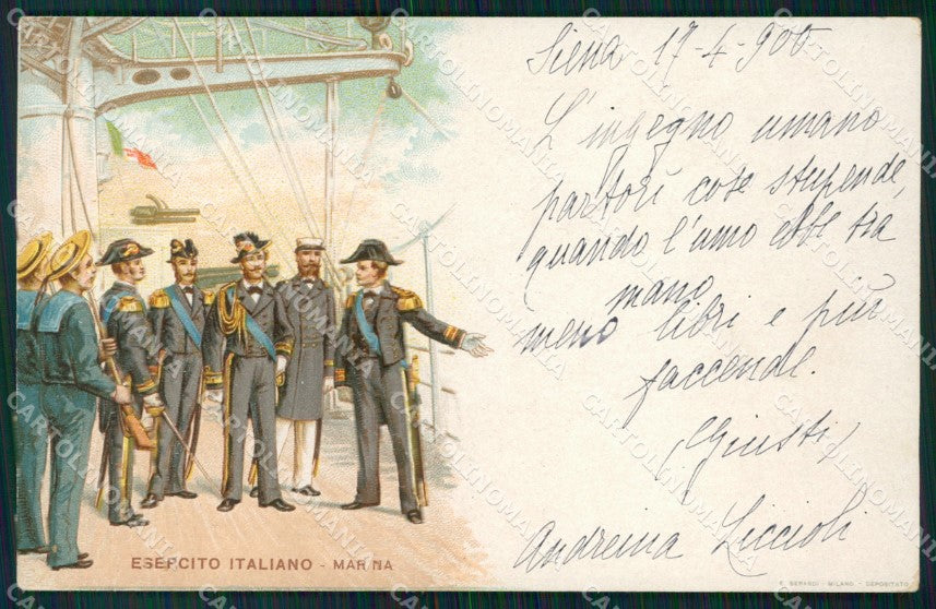 Militari Marina Esercito Italiano cartolina XF0478 – fronte