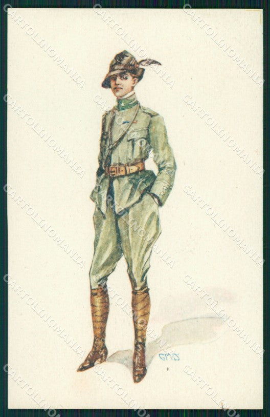 Militari Esercito Italiano Alpini Uniforme GMD cartolina XF0508 – fronte