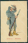 Militari Propaganda WWI Fanteria Birra di Monaco Bianchi cartolina XF0528 – fronte