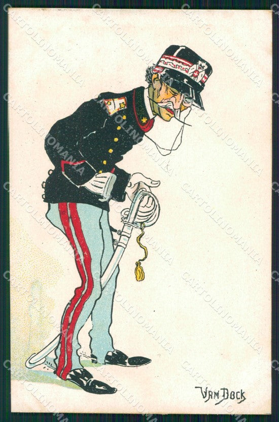 Militari Uniforme Umoristica Van Dock cartolina XF0530 – fronte