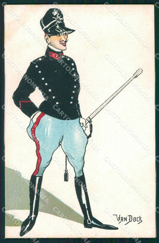 Militari Uniforme Umoristica Van Dock cartolina XF0532 – fronte