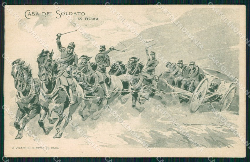 Militari Propaganda WWI Casa del Soldato Roma cartolina XF0542 – fronte