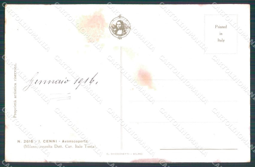 Militari Propaganda WWI Avanscoperta Cenni cartolina XF0543 – retro