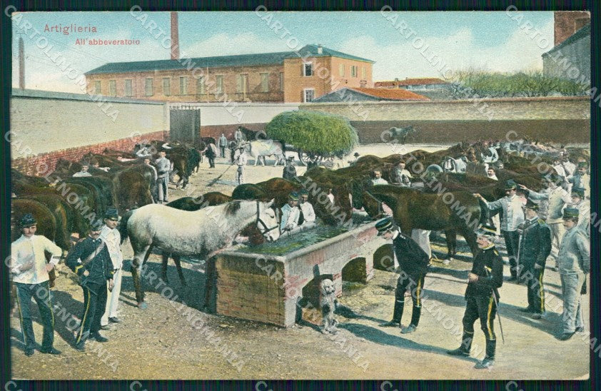 Militari Regio Esercito Artiglieria SCOLLATA cartolina XF0561 – fronte